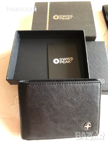 Кожен портфейл Swiss Peak с RFID защита против сканиране, в подаръчна кутия, луксозен бизнес подарък, снимка 2 - Портфейли, портмонета - 43611233