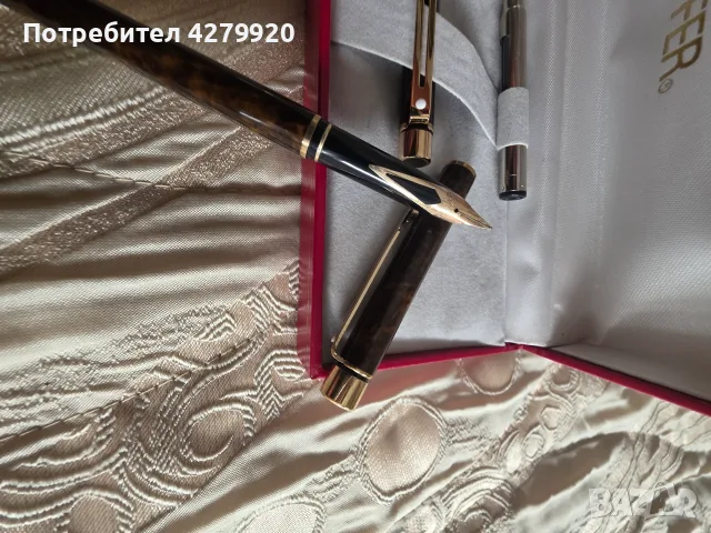 Sheaffer комплект писалка 14К перо и химикалка, снимка 3 - Колекции - 55929368