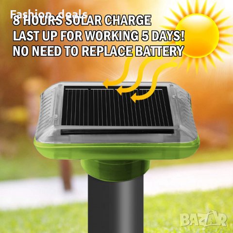 Нови 4 броя Ултразвуков слънчев соларен репелент срещу къртици гризачи, снимка 3 - Други - 39568718