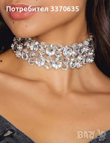 Сребристо дамско колие, снимка 6 - Колиета, медальони, синджири - 52031843