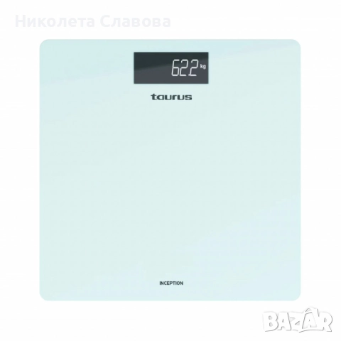Везна за баня Taurus Inception – дигитална, закалено стъкло, 3–180 кг, модерен дизайн