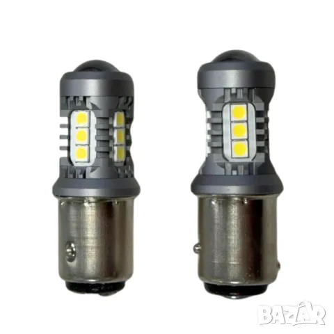 LED крушки 1157 BAY15D бели 12V 2 броя