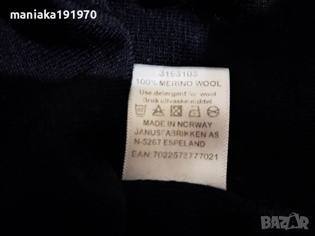Janus Merino Wool (L) и (М) 4 мъжки термо блузи мерино 100% Merino Wool , снимка 18 - Спортни дрехи, екипи - 48987106