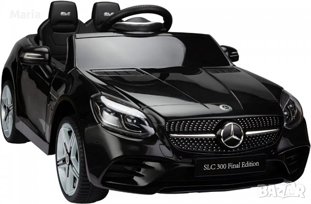 Акумулаторен КОЛА Licensed Mercedes Benz SLC300 12V с меки гуми с Кожена седалка, снимка 5 - Детски велосипеди, триколки и коли - 37014556
