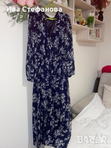Разкошна феерична нова дълга елегантна романтична рокля Reaerved флорален нежен принт цветя , снимка 15 - Рокли - 42455741