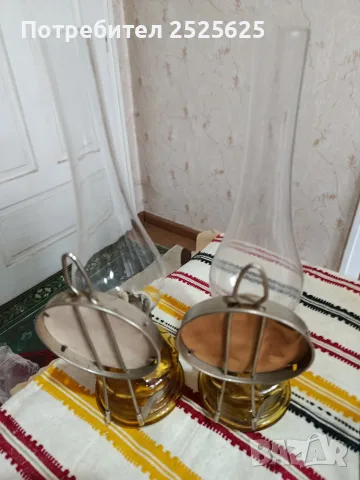 Чифт газени лампи, снимка 5 - Антикварни и старинни предмети - 56449106
