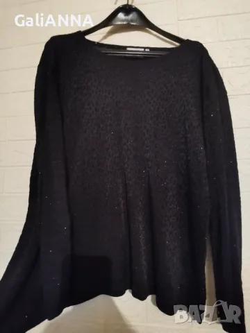 ТУНИКА КАДИФЕ С ЛЕК БЛЕСТЯЩ ЕФЕКТ 3XL-4XL, снимка 5 - Туники - 48572149