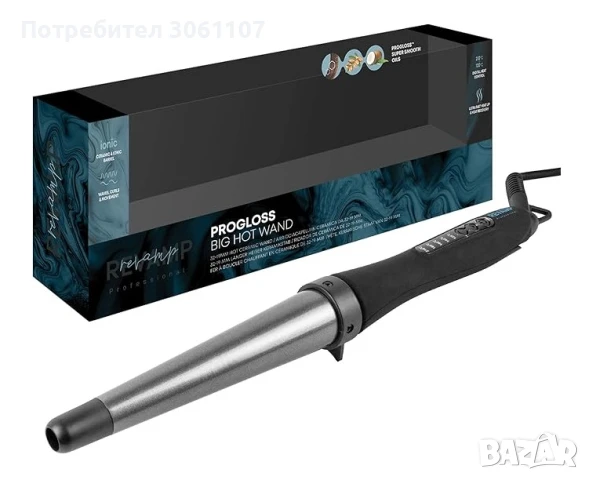 Маша за коса Revamp Progloss, 210ºC – 120ºC, Керамична 32-19 мм.