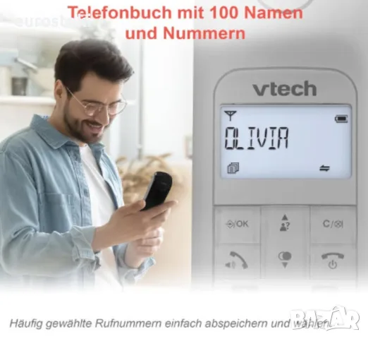 Безжичен телефон VTech LS1350 с ретро дизайн, DECT, телефонен секретар, блокиране на повикване, снимка 9 - Стационарни телефони и факсове - 56184998