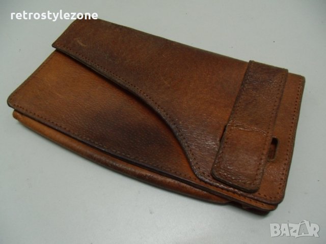 № 4955 стара кожена чантичка   - ест. кожа  - размер 27 / 15,5 / 5 см, снимка 4 - Други ценни предмети - 31370541