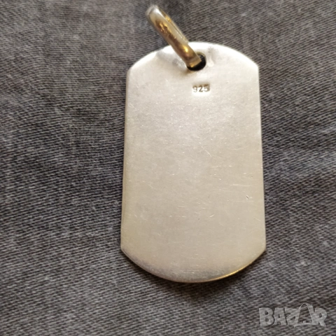 Сребърна плочка, сребро, снимка 2 - Колиета, медальони, синджири - 53300763