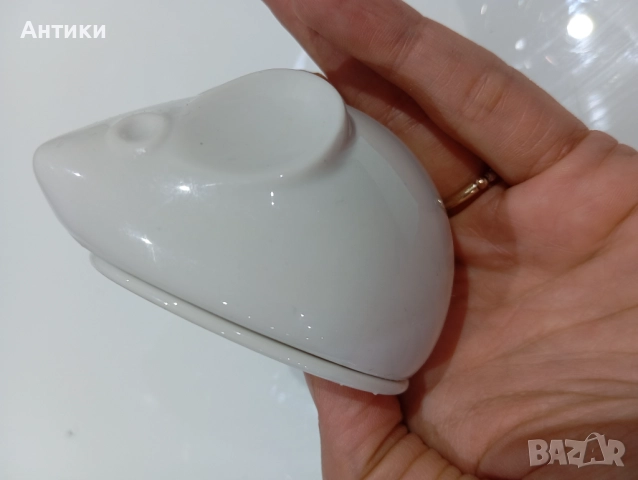 Стара порцеланова кутия за бижута маркирана , снимка 9 - Антикварни и старинни предмети - 52553717