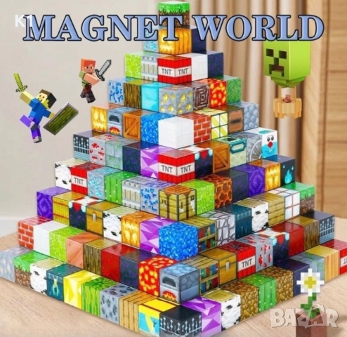 Магнитни блокчета Майнкрафт Minecraft, снимка 3 - Образователни игри - 51566819