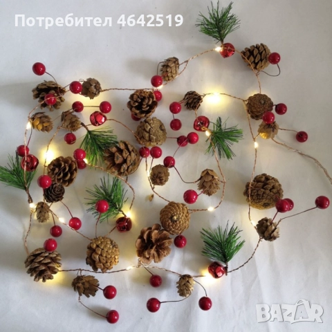 Коледна украса с LED светлини, снимка 3 - Лед осветление - 52309784