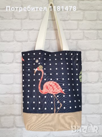 Чанта тип торба с подплата ръчна изработка, снимка 12 - Чанти - 31394877