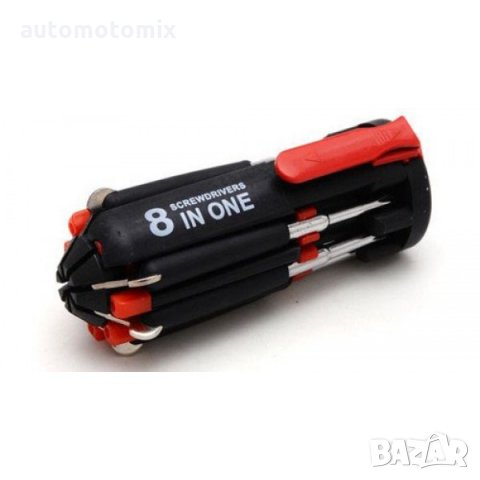Отвертка 8в1 с LED фенер, снимка 5 - Аксесоари и консумативи - 30439098