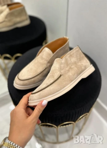 мъжки мокасини от естествен велур loro piana, снимка 2 - Маратонки - 50776574