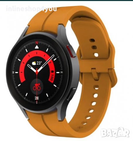 Силиконова Каишка за Samsung Watch5 Pro / Watch4 Active 2 40 44 GT3 42, снимка 4 - Смарт гривни - 38566066