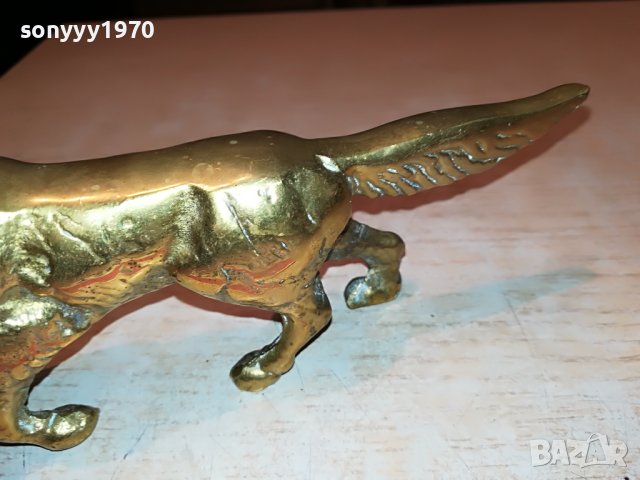 заявено-КУЧЕ-МЕД/МЕСИНГ МАСИВНА ТЕЖКА ФИГУРА ОТ АНГЛИЯ 2305221031, снимка 12 - Антикварни и старинни предмети - 36847452