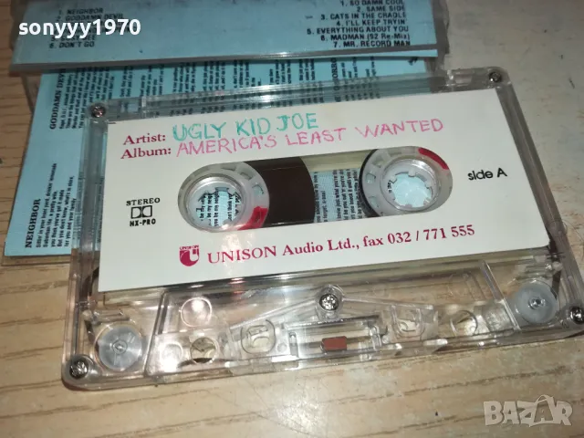 ЗАЯВЕНА-UGLY KID JOE-UNISON TAPE 0801251135, снимка 18 - Аудио касети - 48597587