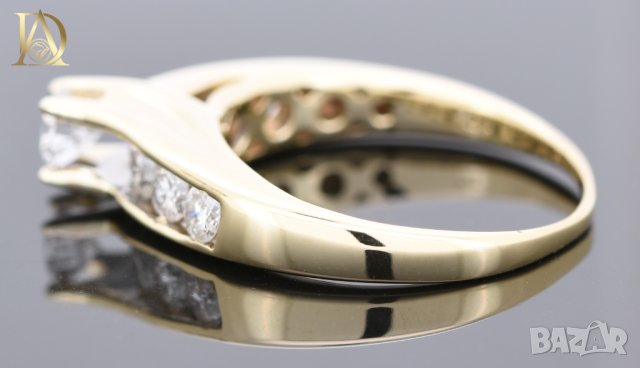 Нов Златен Пръстен с 0.93кт Естествени Диаманти, снимка 6 - Пръстени - 42864116