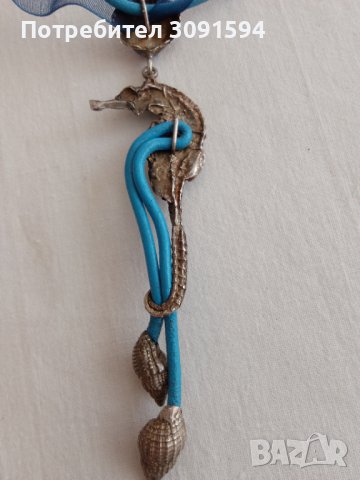 Висулка морско конче маркирана 925проба за сребро на закопчалката, снимка 5 - Антикварни и старинни предмети - 42201955