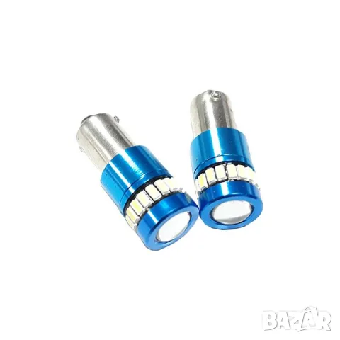 LED крушки BA15S 2.8cm 12V 2 броя, снимка 2 - Аксесоари и консумативи - 55865041