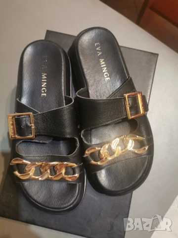 маркови дамски чехли естествена кожа , снимка 1