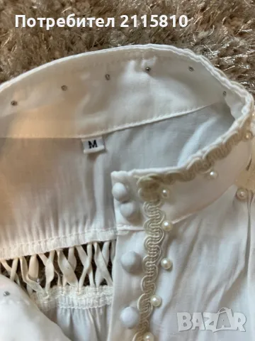 Риза с перли , снимка 3 - Ризи - 47280269