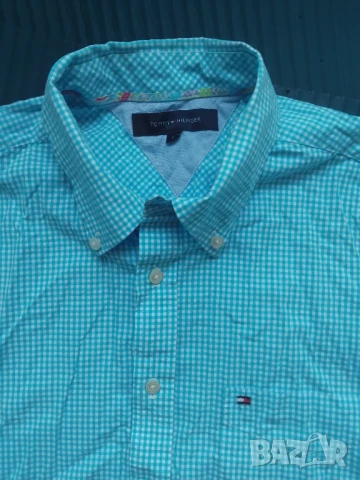 Tommy Hilfiger 100% оригинална мъжка риза с къс ръкав, снимка 6 - Ризи - 51240916