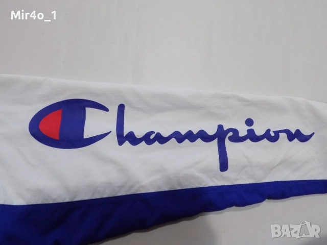 горнище champion vintage retro яке анорак ветровка худи суичър блуза елек екип мъжко оригинално S, снимка 5 - Спортни дрехи, екипи - 47884436