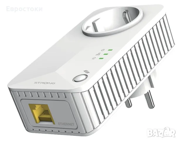 Комплект адаптери STRONG Powerline 600 – 2 броя, двоен PLC контакт, до 600 Mbit/s, снимка 6 - Друга електроника - 47903109