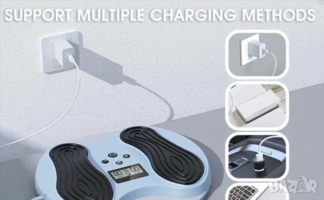 Безжичен масажор за крака, EMS за стимулиране на кръвообращението, снимка 11 - Масажори - 49969845