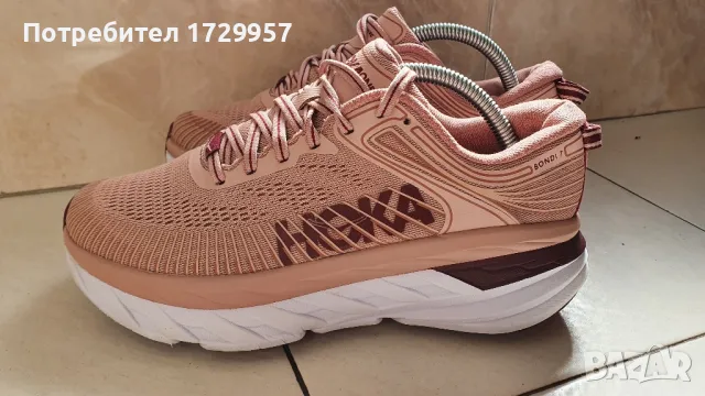 Hoka Bondi 7Misty Rose/Cordovan Номер-38, снимка 5 - Маратонки - 47676070
