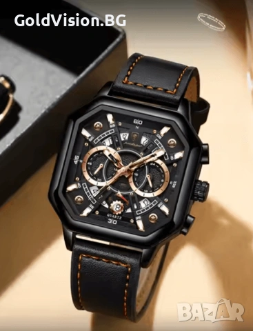 Мъжки часовник – POEDAGAR + ПОДАРЪК, снимка 4 - Мъжки - 53206490