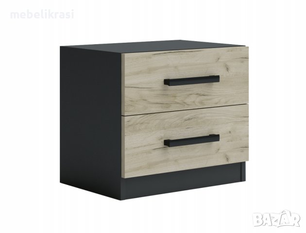 Спален комплект Мока с матрак 160/200 см, тапицирани възглавнички, огледала,плавно затваряне, антрац, снимка 9 - Спални и легла - 39798627