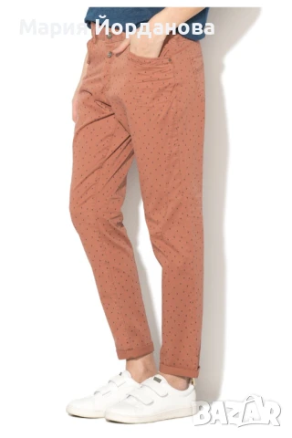 EDC by Esprit - Панталон Чино - Керемидено червен със ситен десен, XS, снимка 3 - Панталони - 51311891