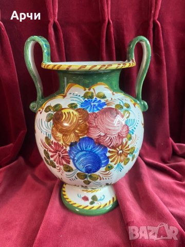 Италианска майолика ръчно рисувана 60 -70 те години