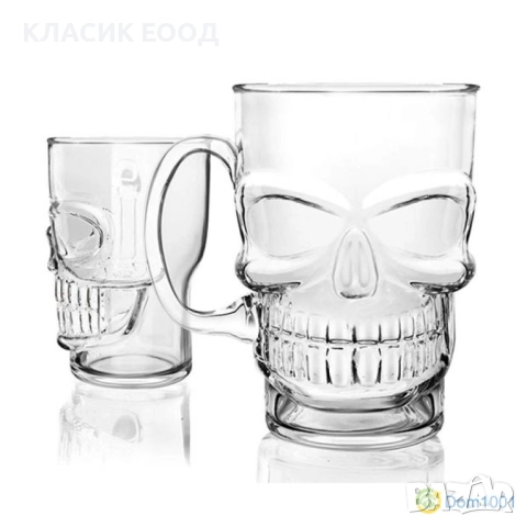 Халба, чаша за бира череп 0.500 л., снимка 2 - Чаши - 51767062