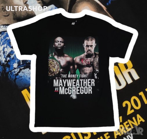 Мъжка тениска М размер Floyd Mayweather vs Conor McGregor, снимка 3 - Тениски - 40811340