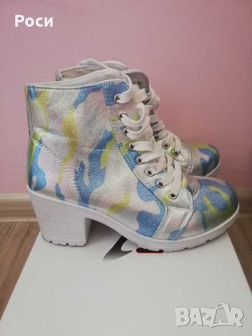 Дамски боти с дебел ток 38 номер 