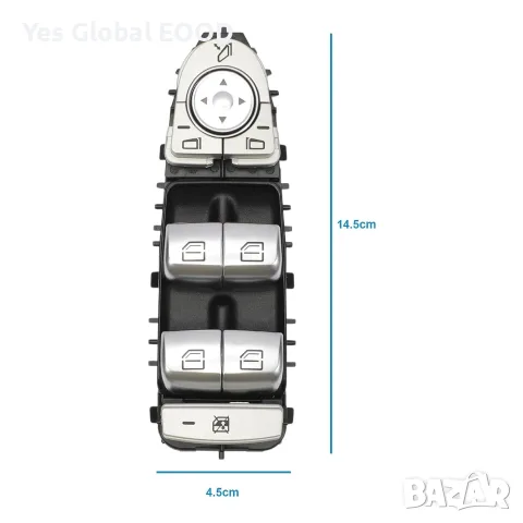 Бутон за ел. стъкла Mercedes W205/GLC, 2059056811, снимка 3 - Части - 56267300