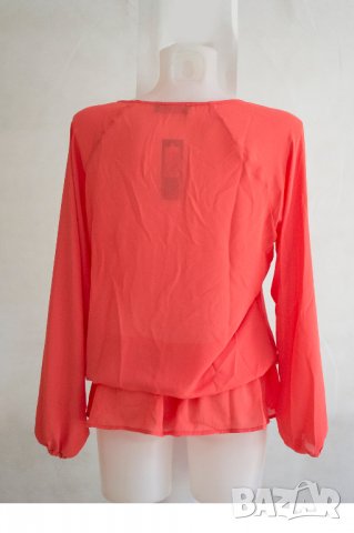 Дамска блуза в оранжево марка by Hellene - 2XL, снимка 3 - Блузи с дълъг ръкав и пуловери - 38252767