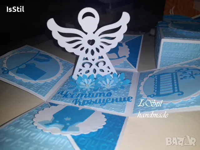 Експлодираща кутия с обувки за паричен подарък за прохождане на бебе, прощъпулник, кръщене, снимка 15 - Подаръци за кръщене - 37798325