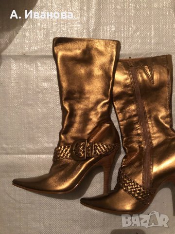 Дамски ботуши естествена кожа Bianco , снимка 1