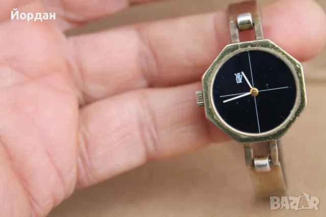 Дамски сребърен Швейцарски часовник с позлата /17 камъка/, снимка 7 - Дамски - 49798121