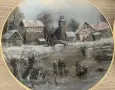 🏺 Комплект 4 колекционерски порцеланови чинии Hutschenreuther – „Weihnachtliche Landschaften“., снимка 3