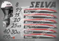 SELVA Ray Aruana Murena Pike Spearfish Piranha извънбордови двигател надписи, снимка 1