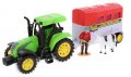 Трактор с ремарке и крава, снимка 1 - Коли, камиони, мотори, писти - 38659089