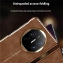 Huawei Mate X6 Кожен Калъф с Интелигентен Прозорец и Скрийн Протектор – Черен, Кафяв, Сив, снимка 9